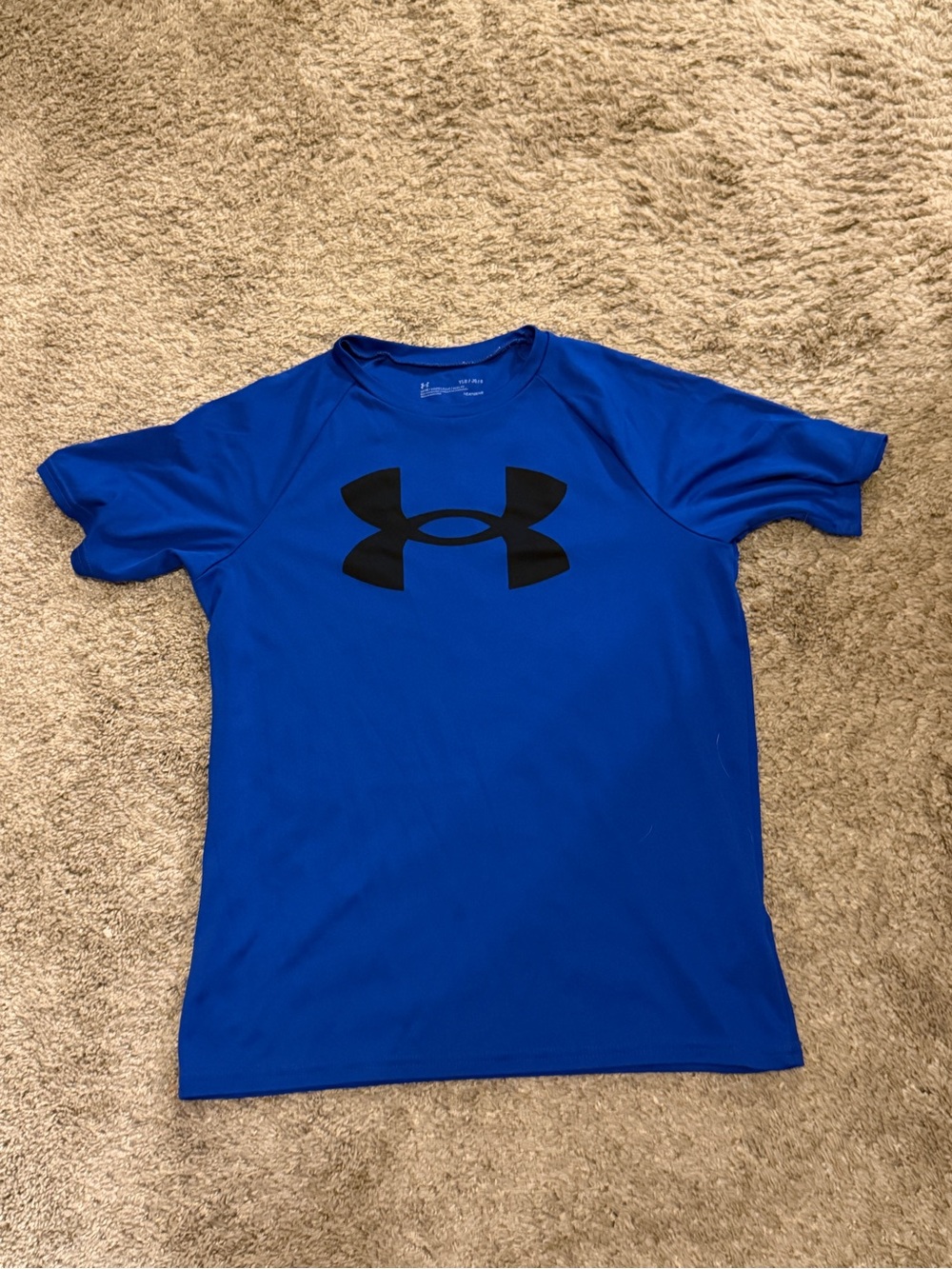 Under Armour Royal Blue Short Sleeve Performance Tee with Black Logo